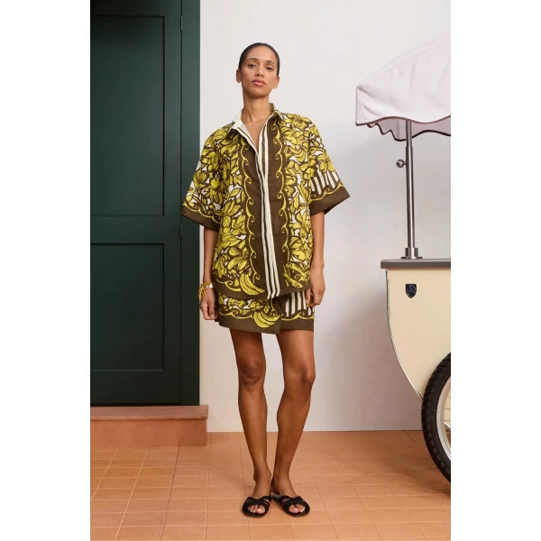 Alemais Mona Shirt  Sustainable Tops with Alemais print - Coveti Australian Designer
