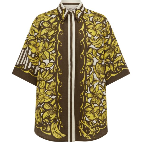 Alemais Mona Shirt  Sustainable Tops with Alemais print - Coveti Australian Designer