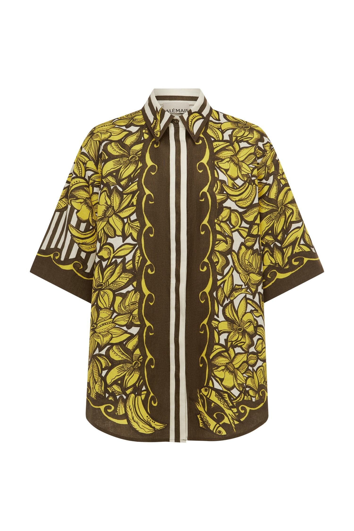 Alemais Mona Shirt  Sustainable Tops with Alemais print - Coveti Australian Designer