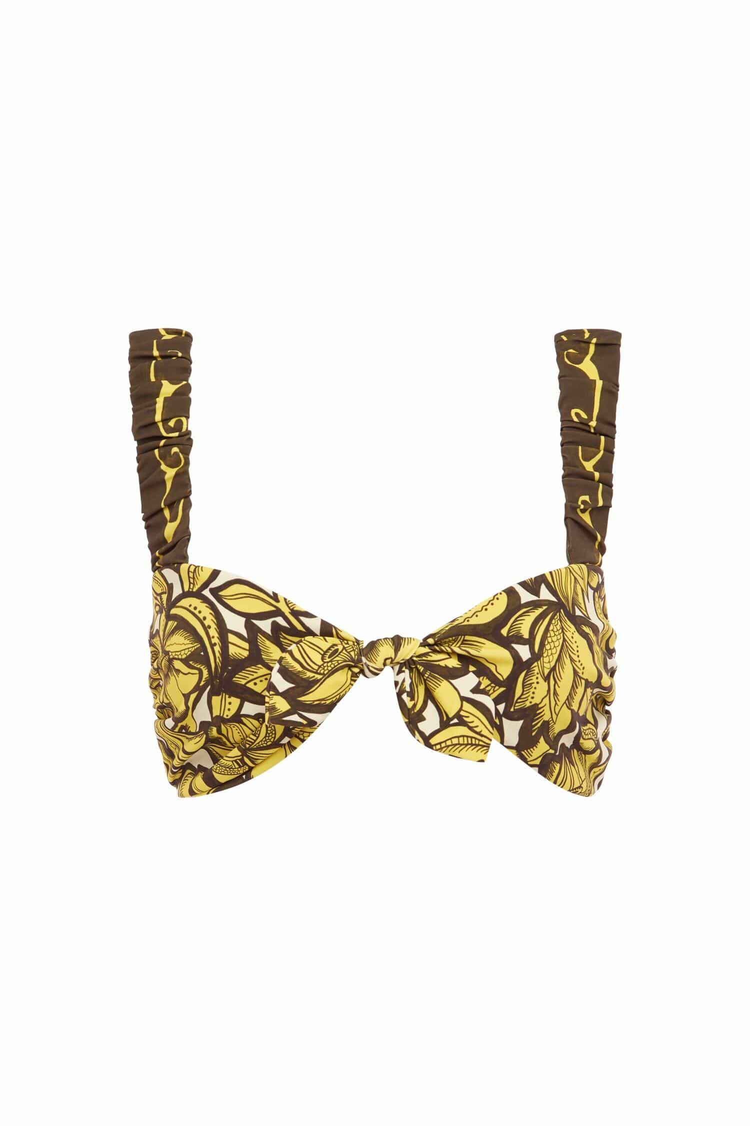 Alemais Mona Tie Bikini Top  Sustainable Tops with Alemais print - Coveti Australian Designer
