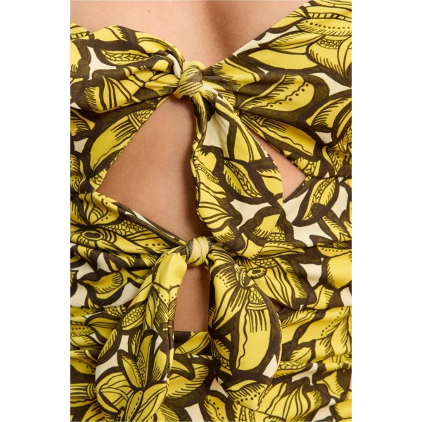 Alemais Mona Tie One Piece  Sustainable Beachwear with Alemais print - Coveti Australian Designer