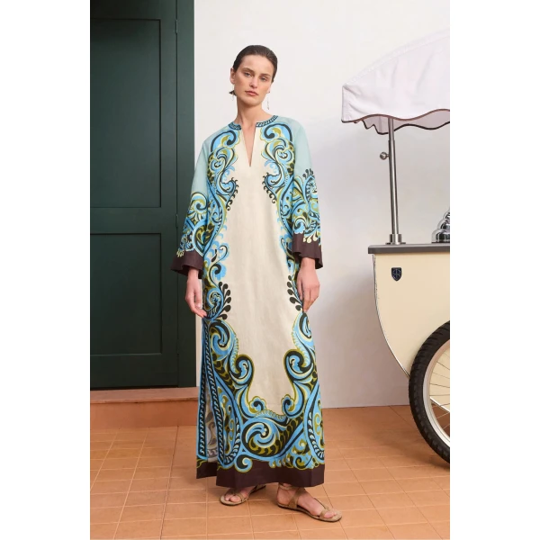 Alemais Natalia Midi Dress  Sustainable Dresses with Alemais print - Coveti Australian Designer