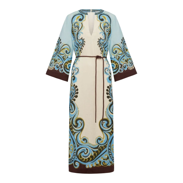 Alemais Natalia Midi Dress  Sustainable Dresses with Alemais print - Coveti Australian Designer