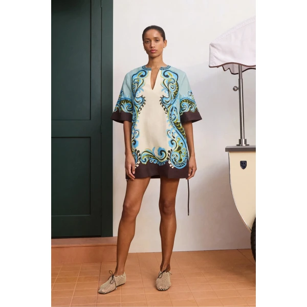 Alemais Natalia Mini Dress  Sustainable Dresses with Alemais print - Coveti Australian Designer