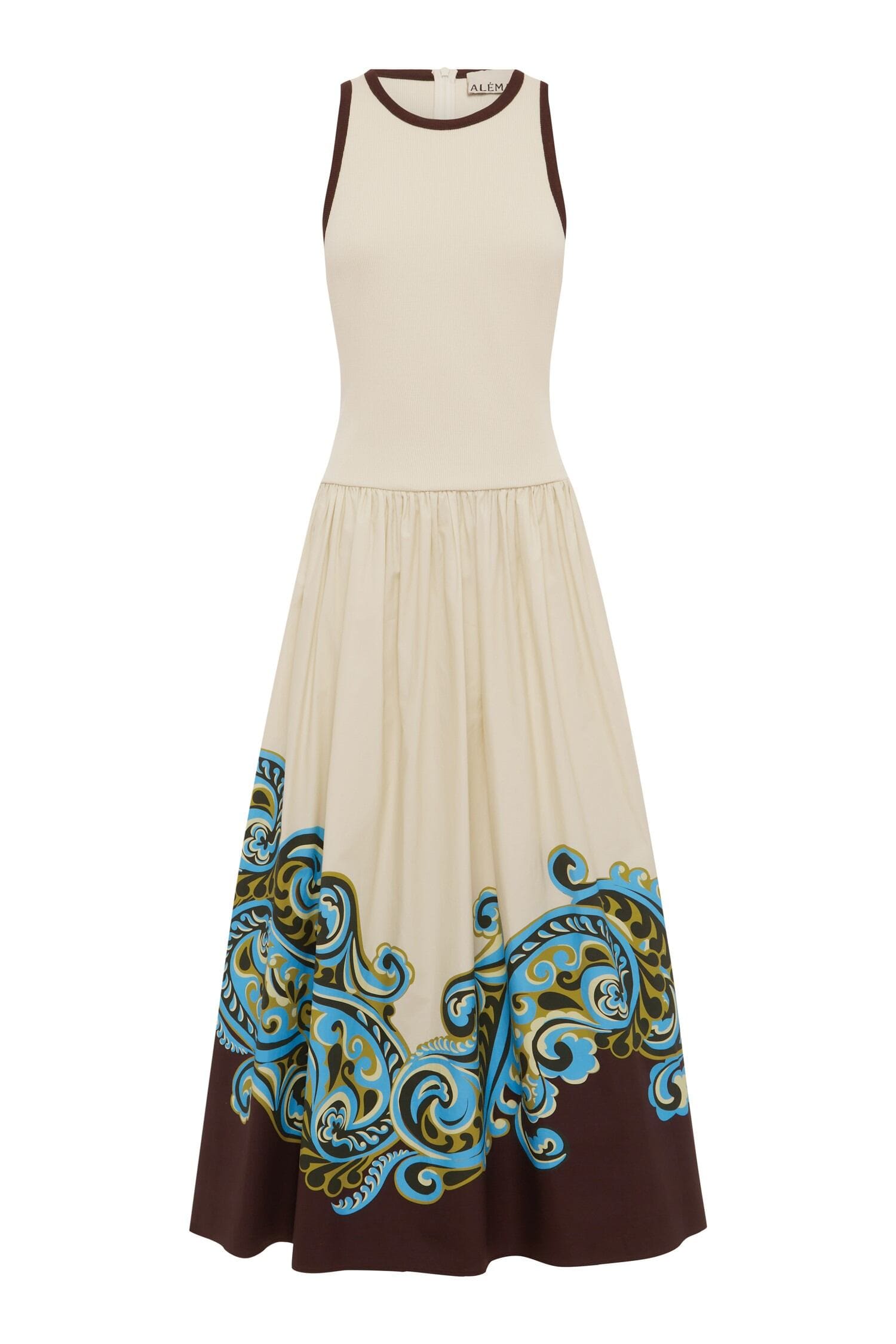 Alemais Natalia Tank Midi Dress  Sustainable Dresses with Alemais print - Coveti Australian Designer