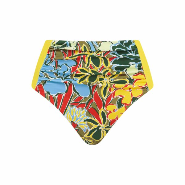 Alemais Solstice Mid Rise Brief  Sustainable Beachwear with Alemais print - Coveti Australian Designer