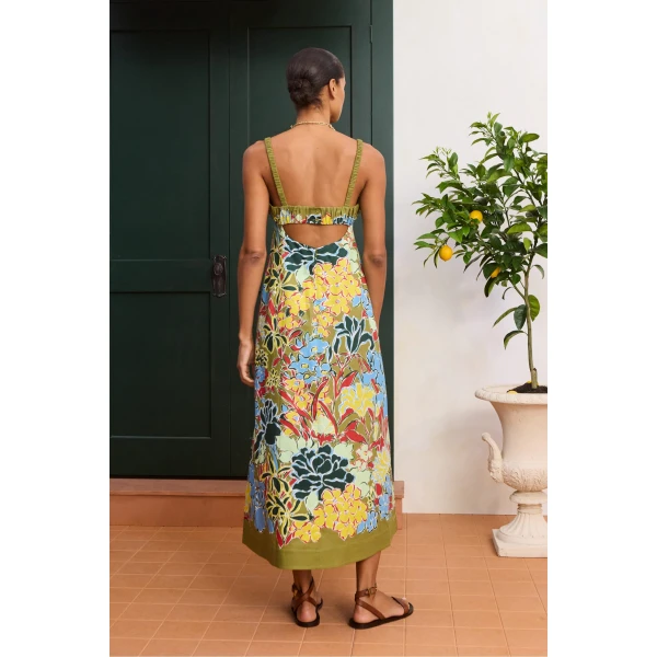 Alemais Solstice Midi Dress  Sustainable Dresses with Alemais print - Coveti Australian Designer