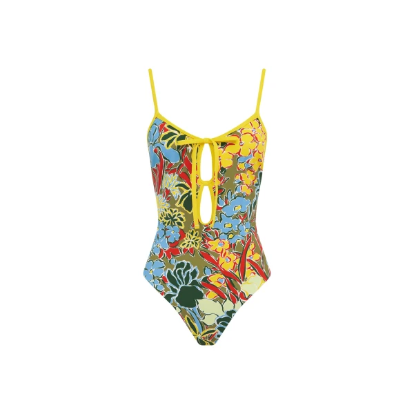 Alemais Solstice One Piece  Sustainable Beachwear with Alemais print - Coveti Australian Designer