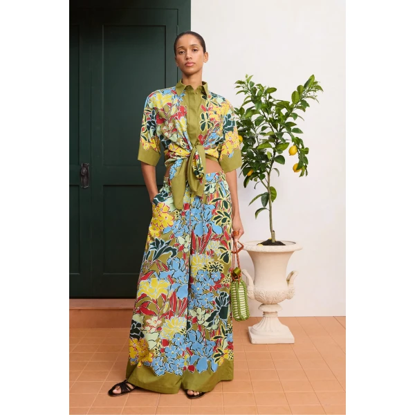 Alemais Solstice Pant  Sustainable Pants with Alemais print - Coveti Australian Designer