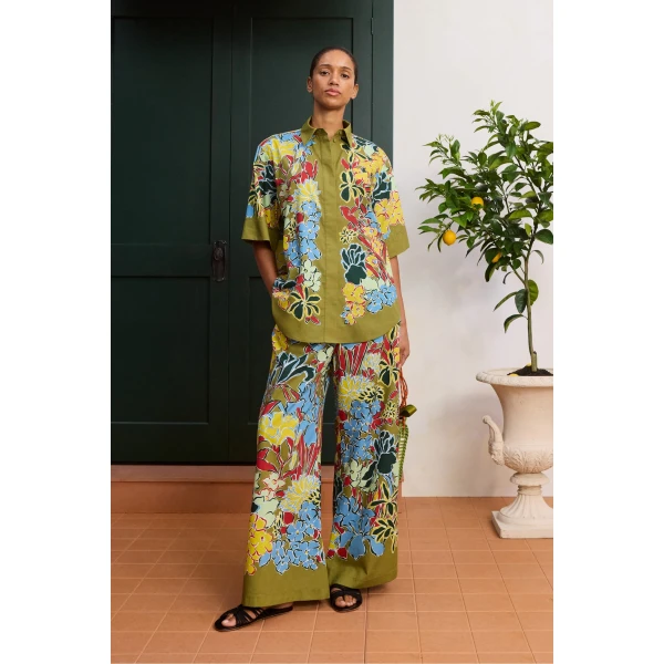 Alemais Solstice Shirt  Sustainable Tops with Alemais print - Coveti Australian Designer