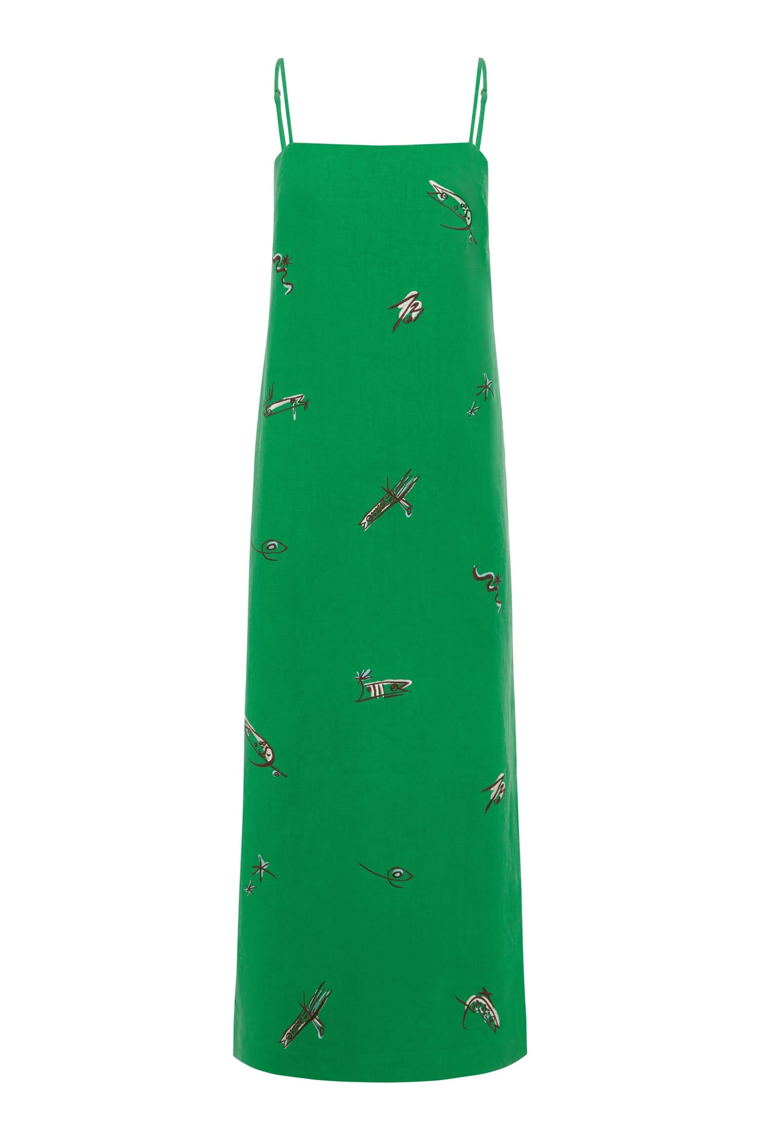 Alemais Wanda Embroidered Midi Dress  Sustainable Dresses with Alemais print - Coveti Australian Designer