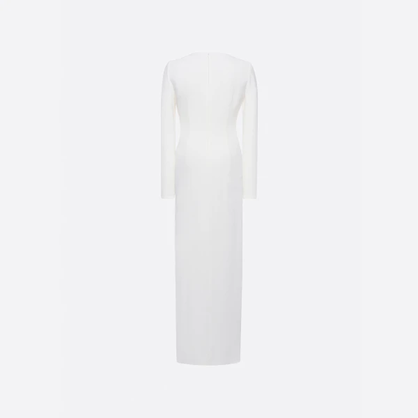 Cady Evening Dress with Volant
