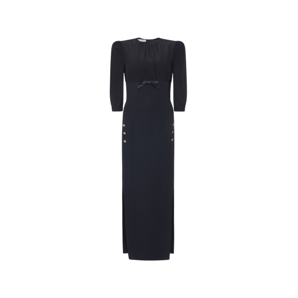 Alessandra Rich Cady Midi Dress with Splits