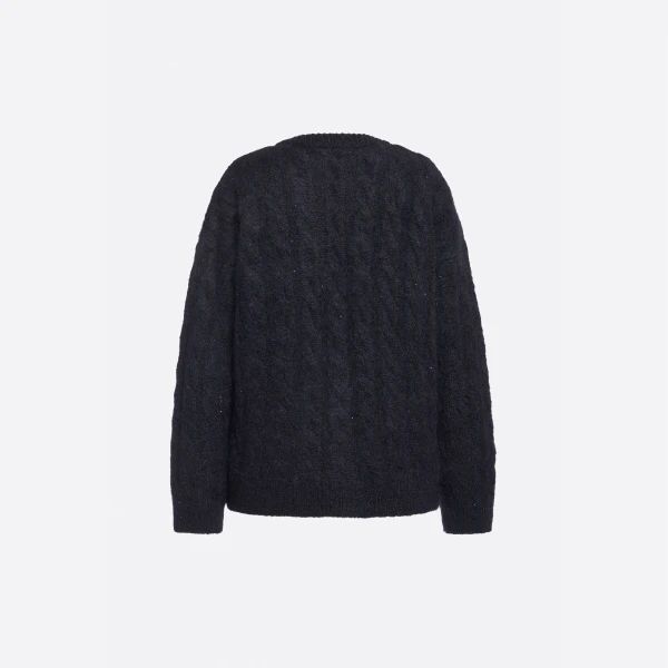 Mohair Sequin Oversized Cardigan