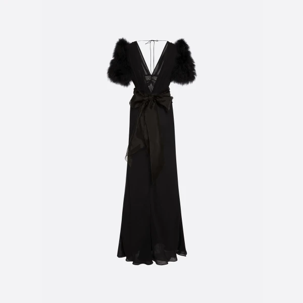 Silk Georgette Slip Evening Dress