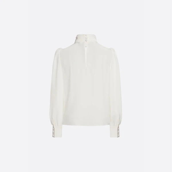 Silk High Neck Blouse