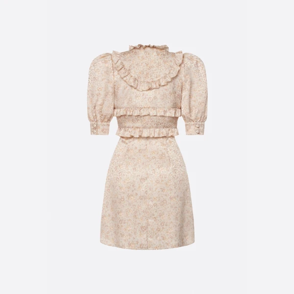 Silk Jacquard Mini Dress