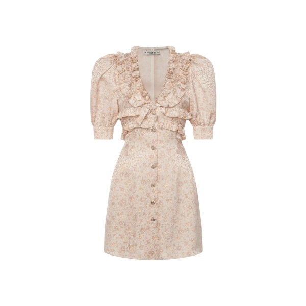 Alessandra Rich Silk Jacquard Mini Dress