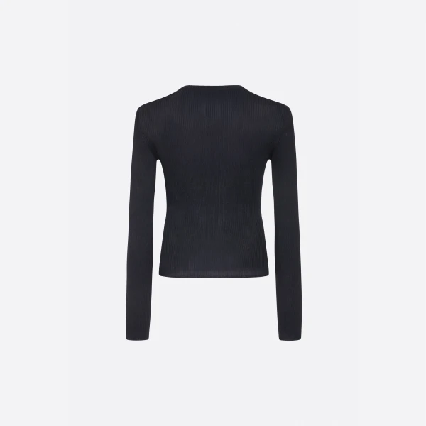 Silk Knit Long Sleeve Top