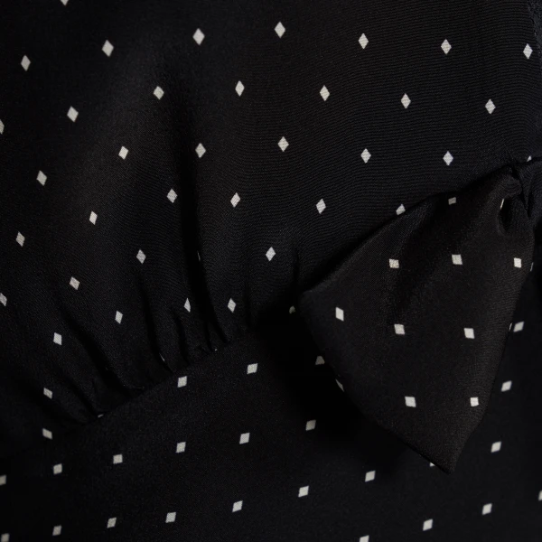 Silk Mini Dress with Bow