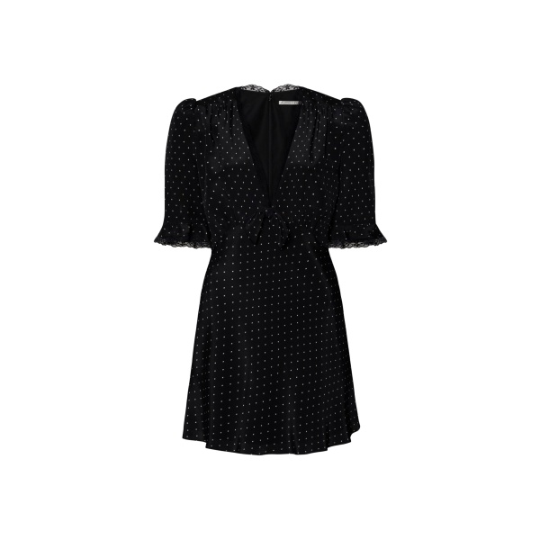 Alessandra Rich Silk Mini Dress with Bow