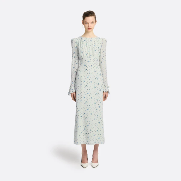Silk Open Back Midi Dress