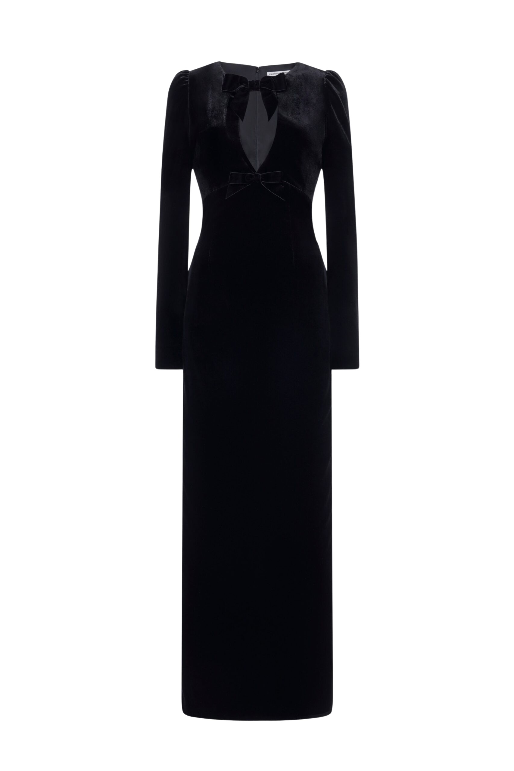 Alessandra Rich Velvet Dress with Bow
