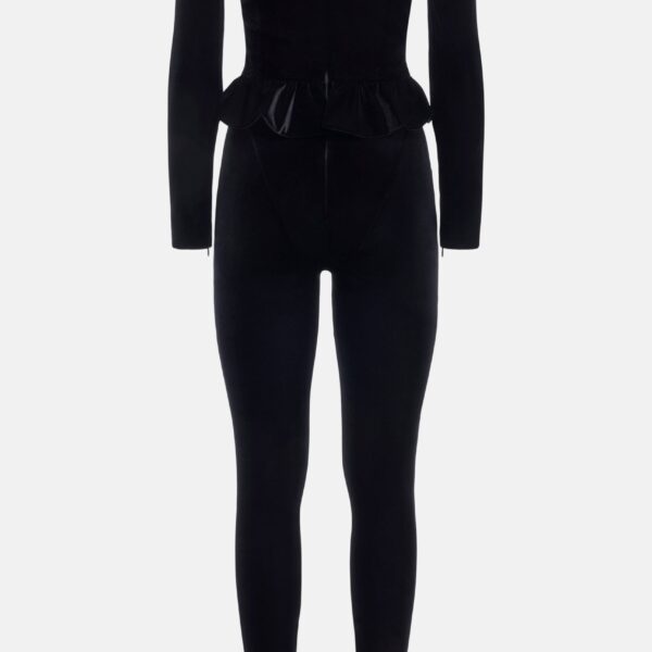 Velvet V Neck Jumpsuit