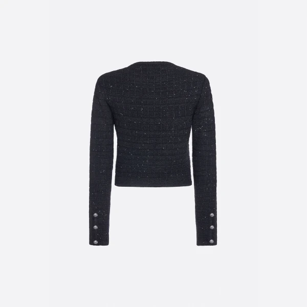 Wool Sequin Knit Cardigan