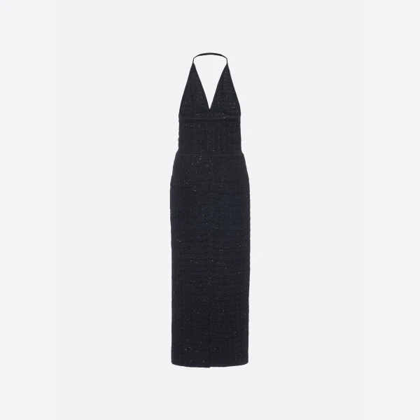 Wool Sequin Knit Midi Dress