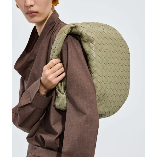 Khaite Small Jodie in Travertine - Beige Shoulder & Crossbody Bags - The Lotus Tote Bag - Shop at Coveti