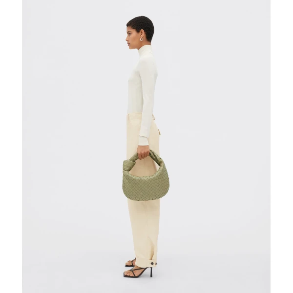 Khaite Small Jodie in Travertine - Beige Shoulder & Crossbody Bags - The Lotus Tote Bag - Shop at Coveti