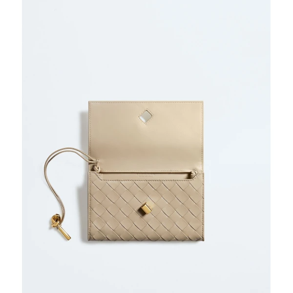 Khaite Women's Andiamo Pouch On Strap in Ecru - Beige Shoulder & Crossbody Bags - The Lotus Tote Bag - Shop at Coveti