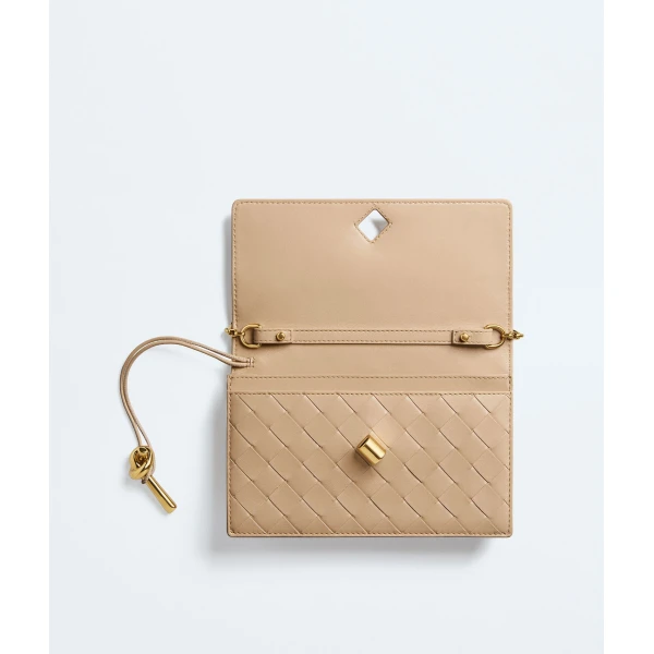 Khaite Women's Andiamo Pouch on Chain in Shore - Beige Shoulder & Crossbody Bags - The Lotus Tote Bag - Shop at Coveti