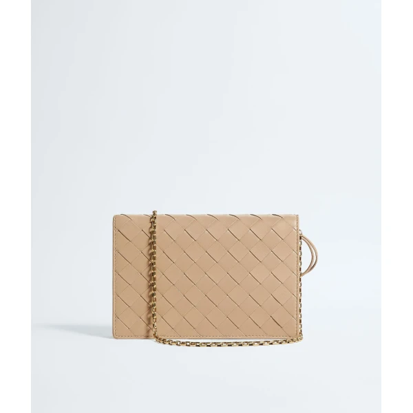 Khaite Women's Andiamo Pouch on Chain in Shore - Beige Shoulder & Crossbody Bags - The Lotus Tote Bag - Shop at Coveti