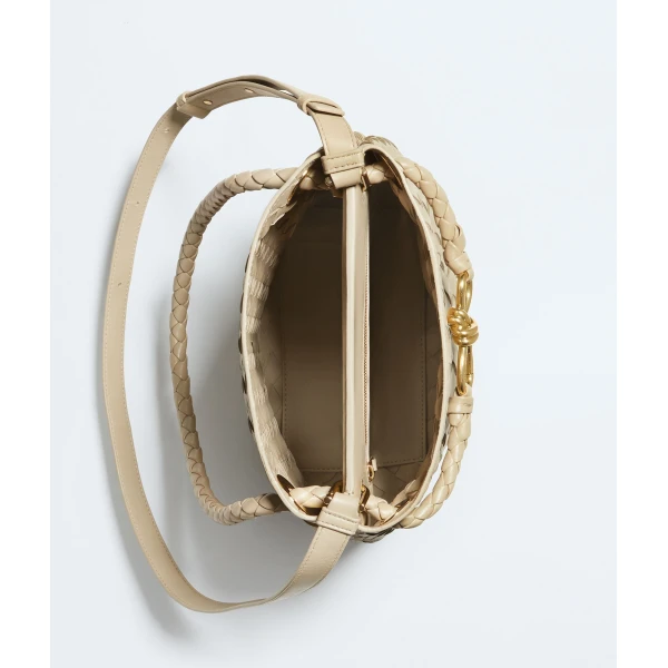 Khaite Women's Andiamo Small Bucket in Ecru - Beige Bucket Bags - The Lotus Tote Bag - Shop at Coveti
