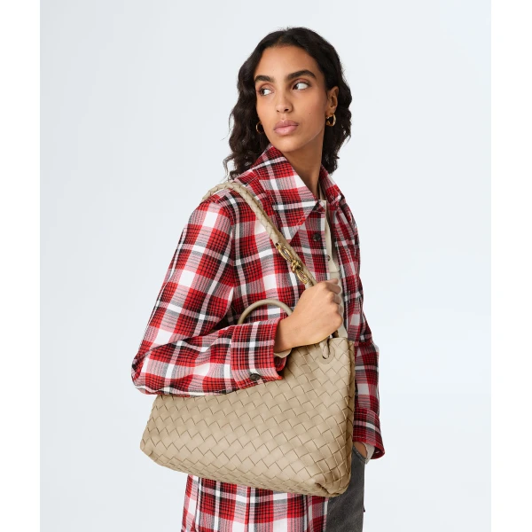 Khaite Women's Andiamo in Ecru - Beige Totes & Top-Handle Bags - The Lotus Tote Bag - Shop at Coveti
