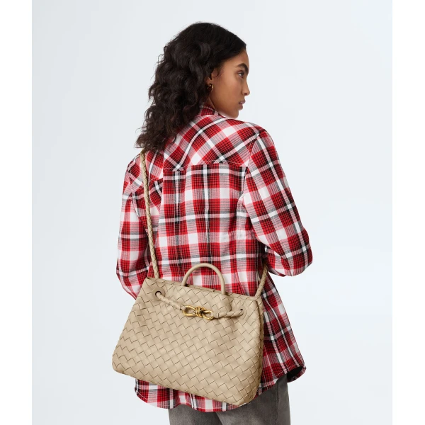 Khaite Women's Andiamo in Ecru - Beige Totes & Top-Handle Bags - The Lotus Tote Bag - Shop at Coveti
