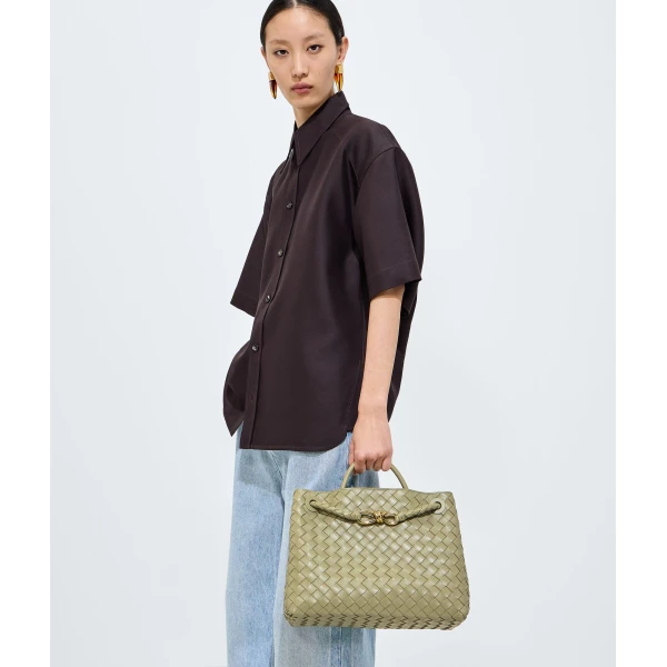 Khaite Women's Andiamo in Travertine - Beige Totes & Top-Handle Bags - The Lotus Tote Bag - Shop at Coveti