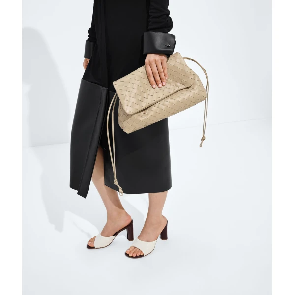Khaite Women's Giorno in Ecru - Beige Shoulder & Crossbody Bags - The Lotus Tote Bag - Shop at Coveti