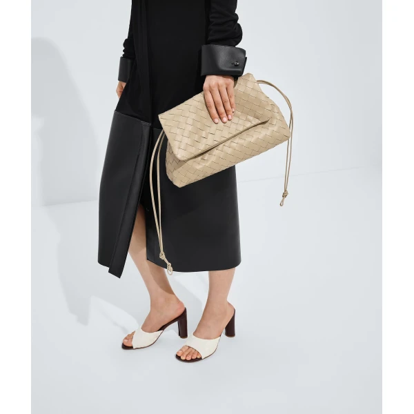 Khaite Women's Giorno in Ecru - Beige Shoulder & Crossbody Bags - The Lotus Tote Bag - Shop at Coveti