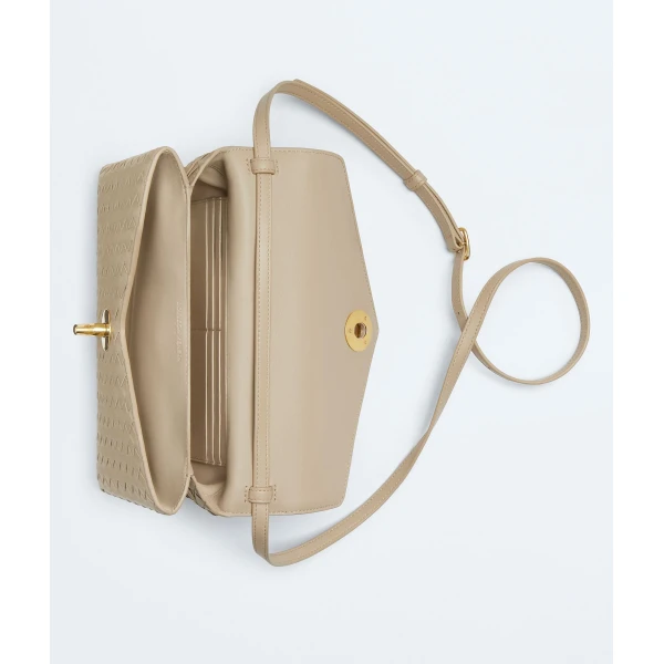 Khaite Women's Knot Lock in Ecru - Beige Clutch Bags - The Lotus Tote Bag - Shop at Coveti