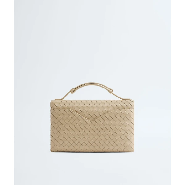 Khaite Women's Knot Lock in Ecru - Beige Clutch Bags - The Lotus Tote Bag - Shop at Coveti