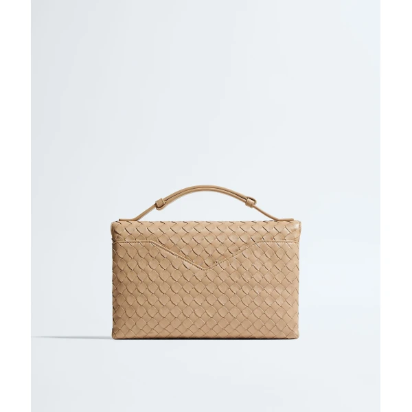 Khaite Women's Knot Lock in Shore - Beige Clutch Bags - The Lotus Tote Bag - Shop at Coveti
