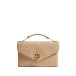 Khaite Women's Knot Lock in Shore - Beige Clutch Bags - The Lotus Tote Bag - Shop at Coveti