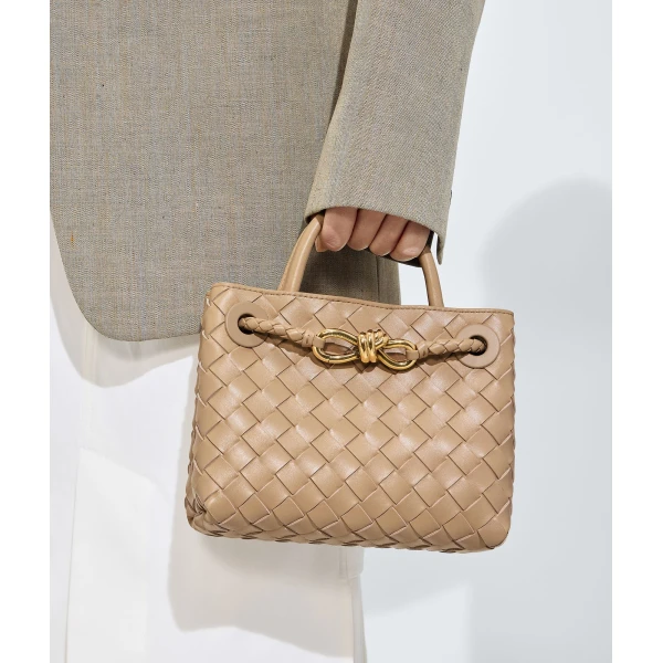 Khaite Women's Mini Andiamo in Shore - Beige Mini Bags - The Lotus Tote Bag - Shop at Coveti