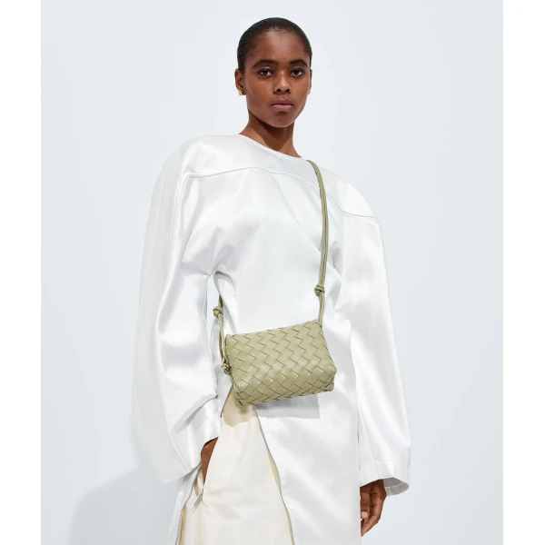 Khaite Women's Mini Loop Camera Bag in Travertine - Beige Mini Bags - The Lotus Tote Bag - Shop at Coveti