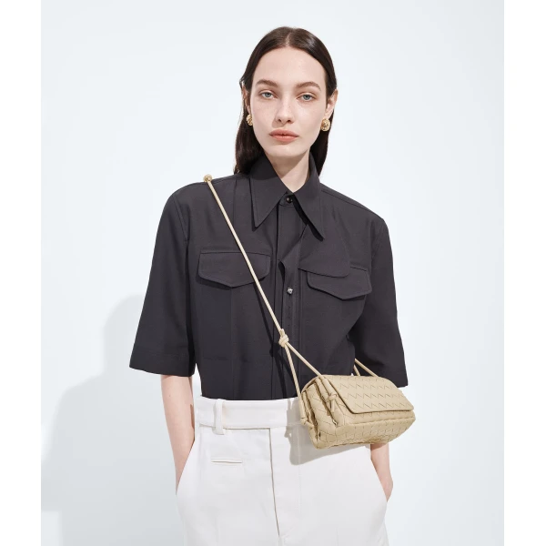 Khaite Women's Notturno in Ecru - Beige Shoulder & Crossbody Bags - The Lotus Tote Bag - Shop at Coveti