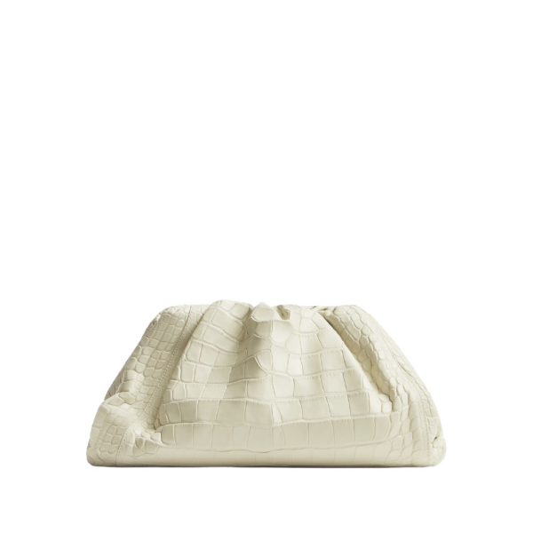 Khaite Women's Pouch in Plaster - Beige Clutch Bags - The Lotus Tote Bag - Shop at Coveti
