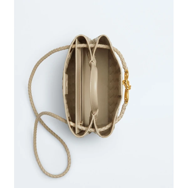 Khaite Women's Small Andiamo in Ecru - Beige Totes & Top-Handle Bags - The Lotus Tote Bag - Shop at Coveti